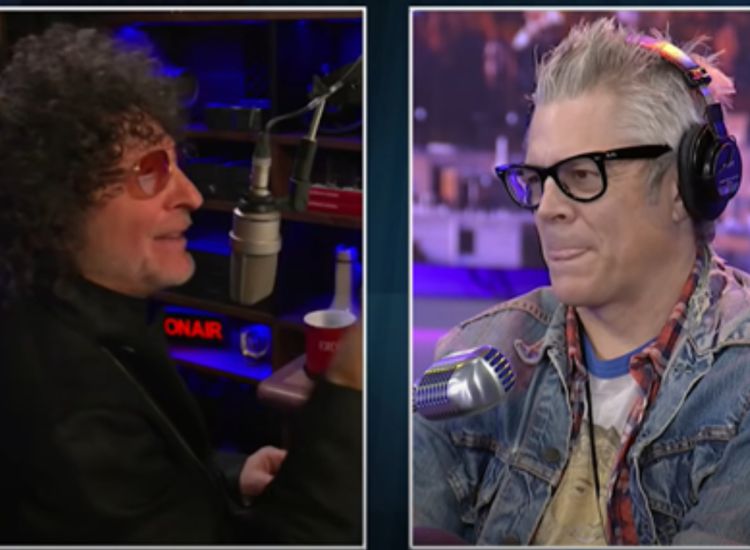 Image: Howard Stern and Johnny Knoxville discussing TMS therapy